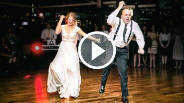 Vídeo: pai e filha espantam convidados com dança durante casamento